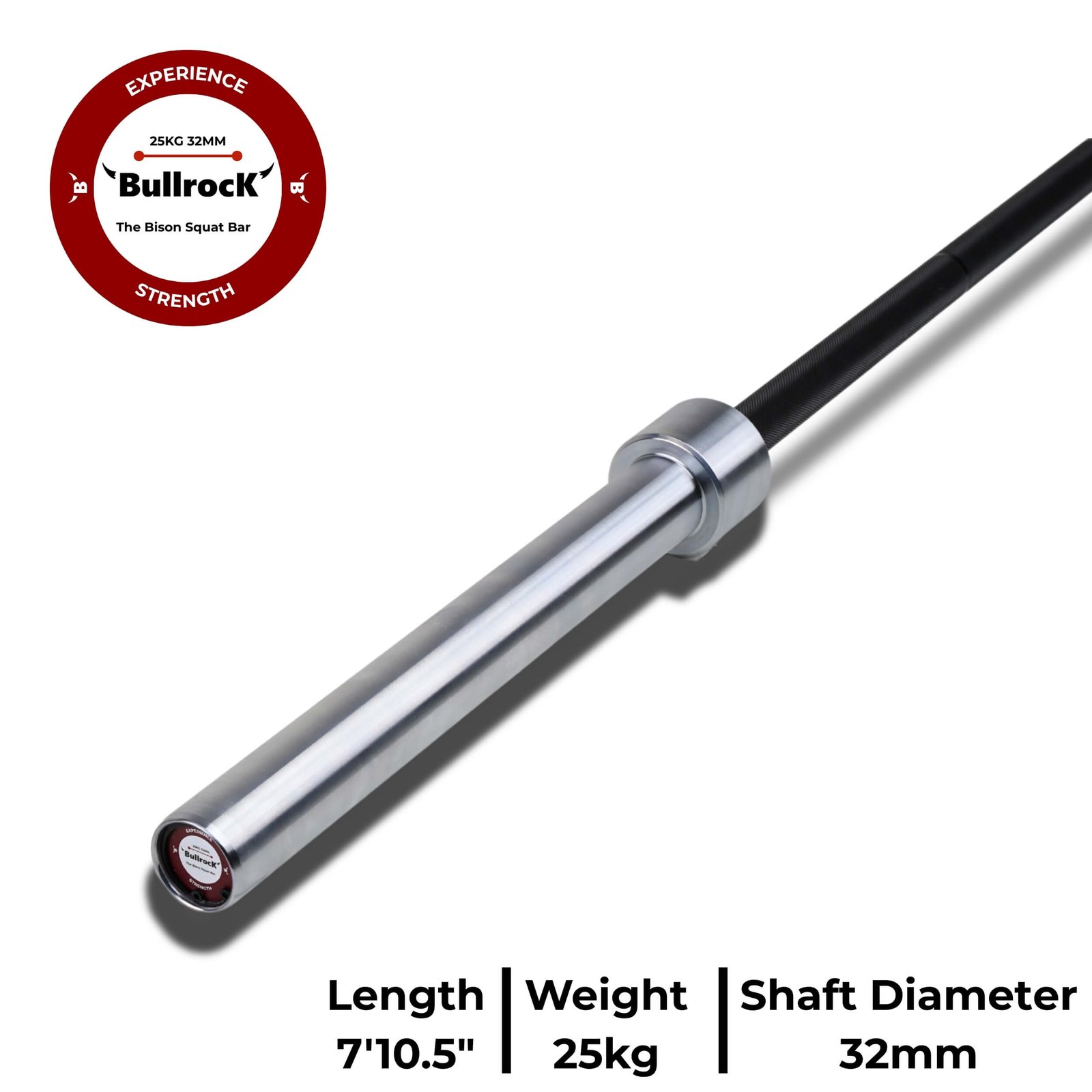 Buy Squat Bar 25kg Weight 32mm Diameter BullrocK Fitness