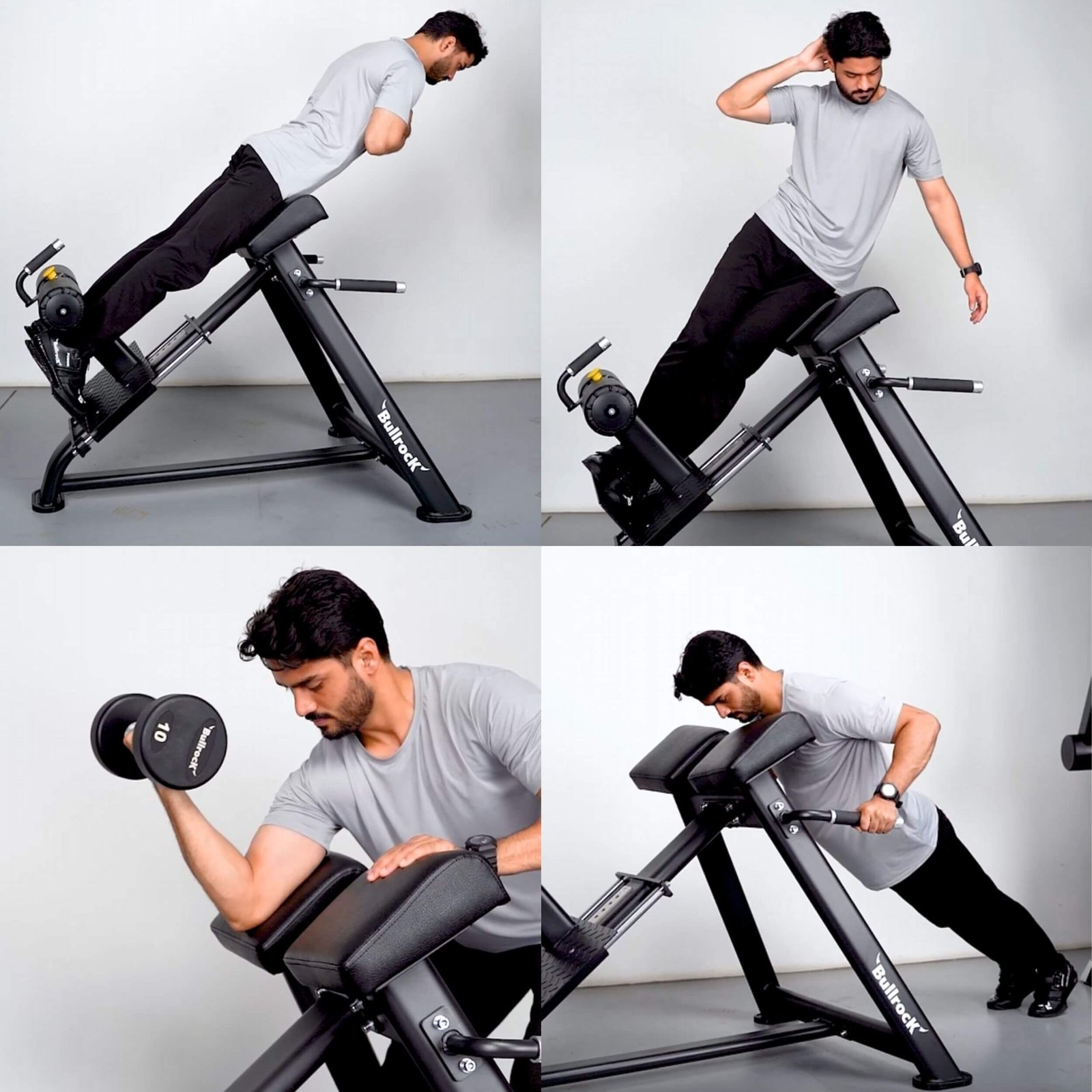 Adjustable Roman/Hyperextension Bench BullrocK Fitness