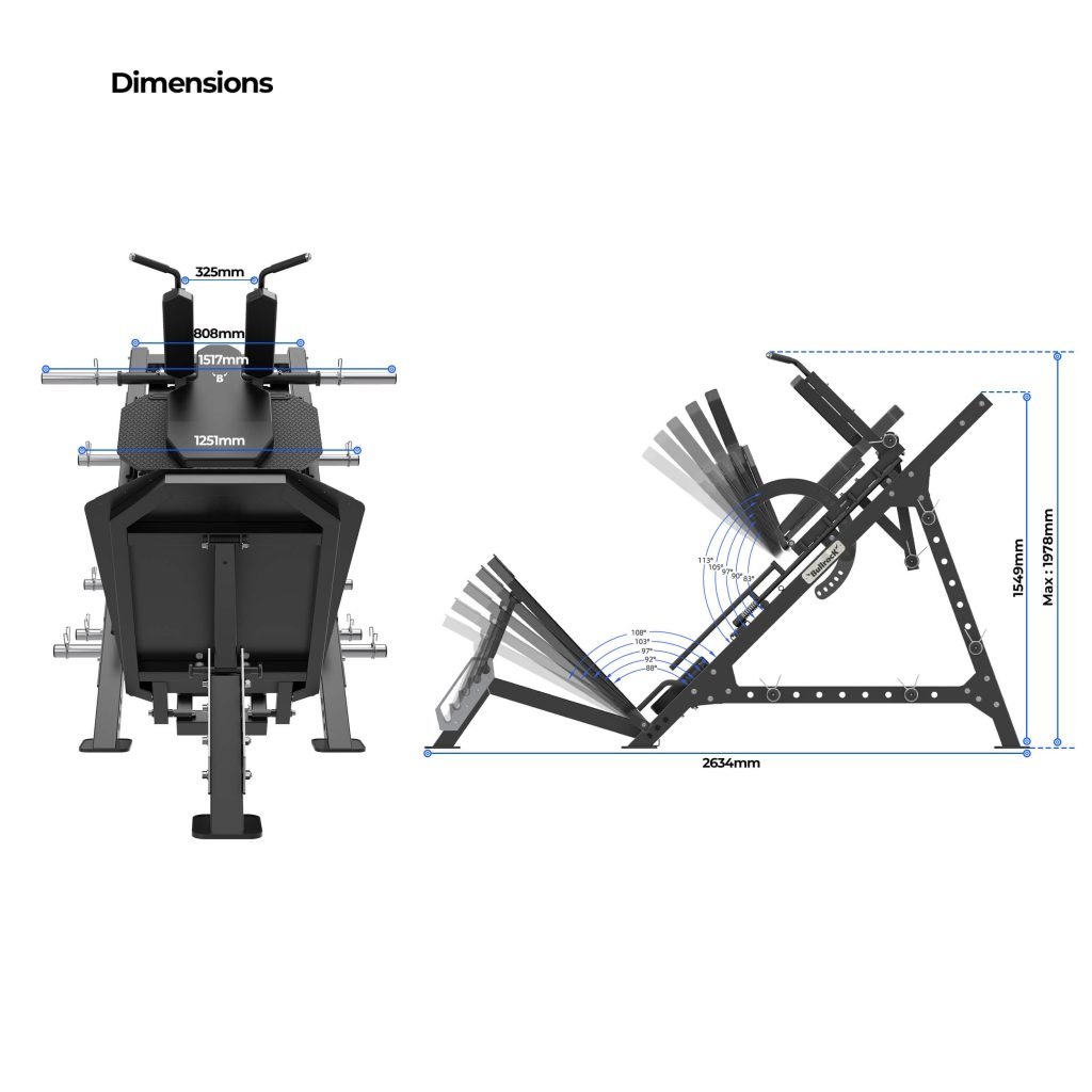 BullrocK Leg Press Hack Squat Combo Pro Machine