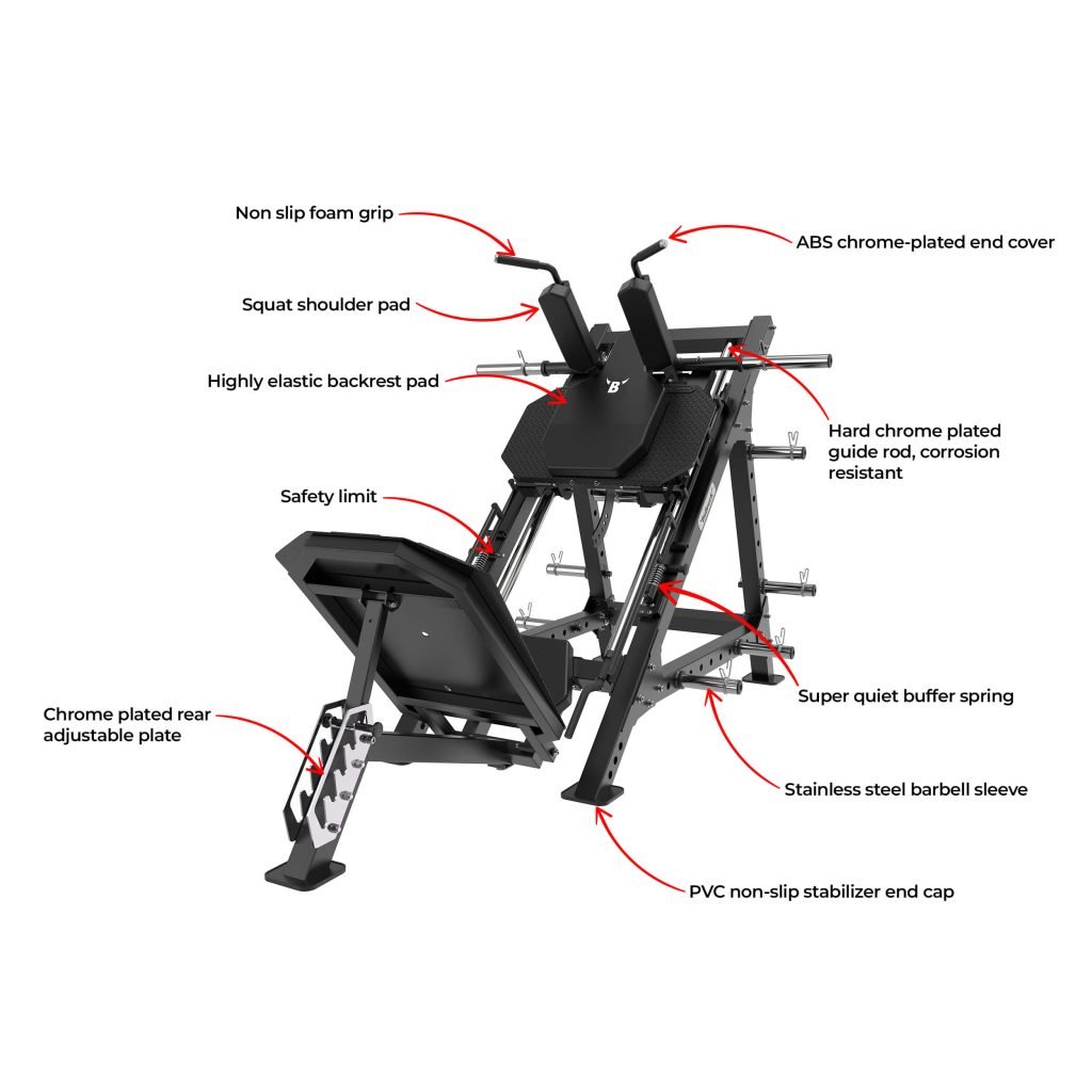 BullrocK Leg Press Hack Squat Combo Pro Machine