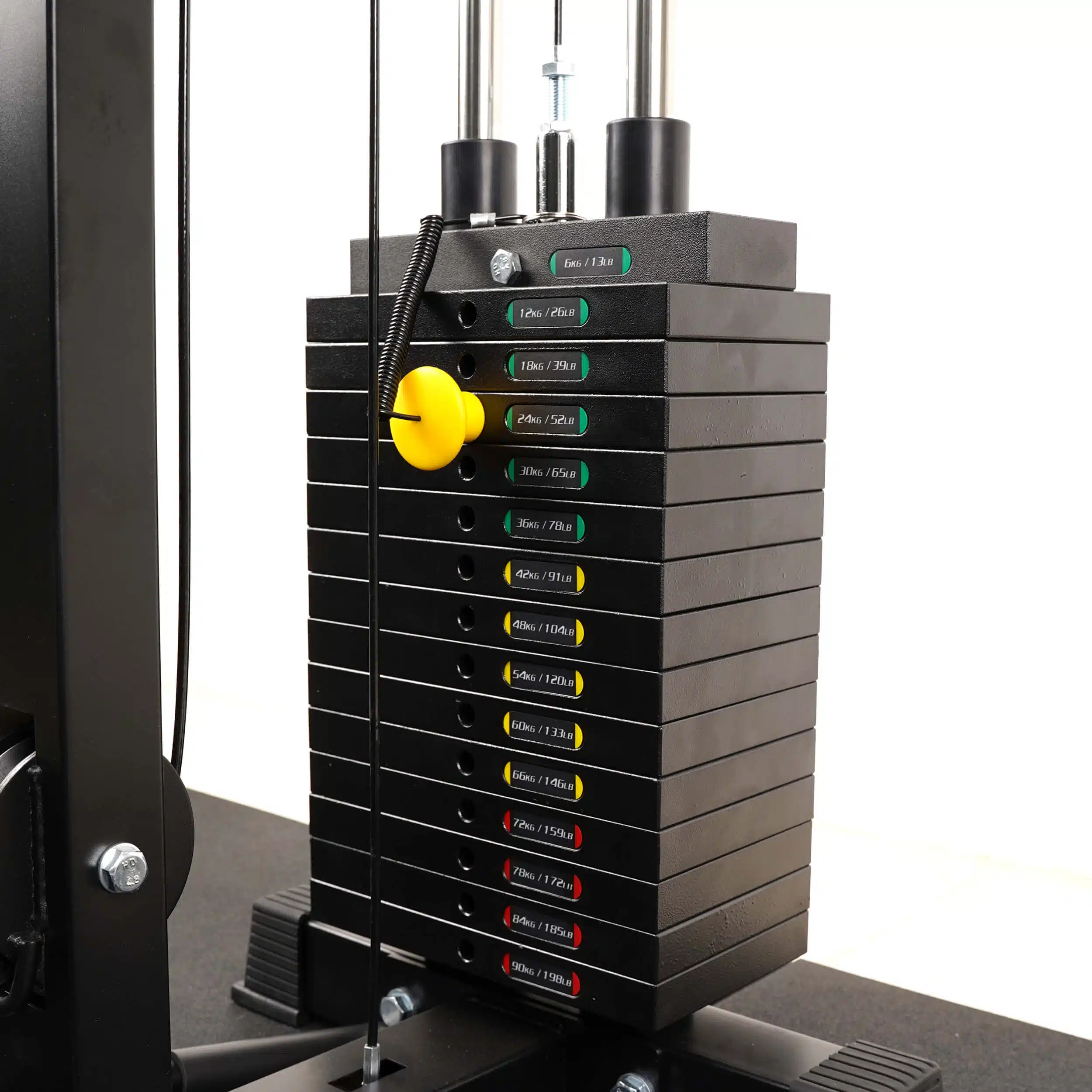 OX7 All-In-One Half Rack With Smith & Lat/Row - 90kg - BullrocK Fitness